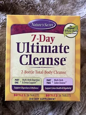 Nature’s Secret 7-Day Ultimate Cleanse 2-Part Total-Body Cleanse Exp 05/2025 • $12.99