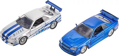 Jada Fast & Furious Brian's Nissan Skyline GT-R (BNR34) Twin Pack 1:32 Scale Die • $31.95