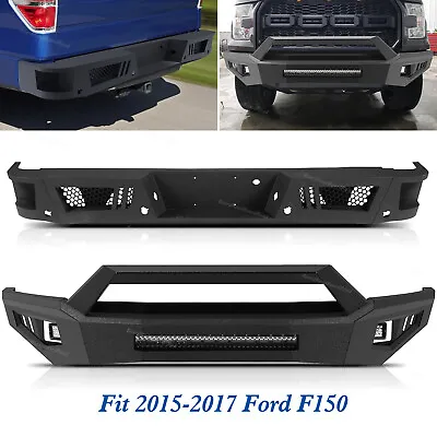 Fit Ford F-150 F150 2015-2017 Front &Rear Bumper With LED Lights Fast Ship • $279