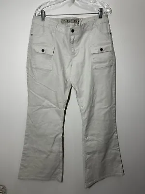 Vintage Y2K 90s Khaki Flare Pants By MUDD Jeans Mudd Juniors 17 • $15.12