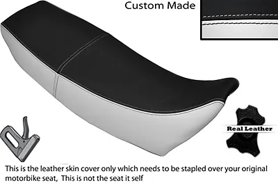 $159.20 • Buy White & Black Custom Fits Suzuki Dr 650 Se 90-96 Dual Leather Seat Cover