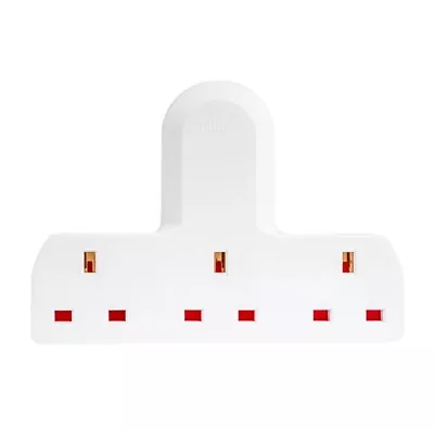 UK 3 Pin Plug Multi Switch Adapter Three Way Triple 250v 13amp Plug/Socket/Bar W • £11.89