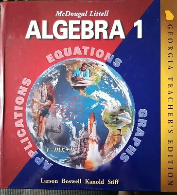 Mcdougal Littell Algebra 1 - Teacher's Edition  - By Larson. Used.  • $37.99