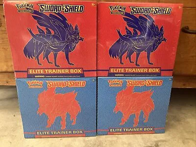 $125 • Buy Pokemon Zamazenta Zacian Sword & Shield Elite Trainer Boxes Set Of Two