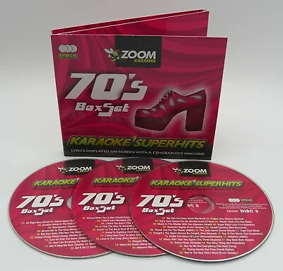 Zoom Karaoke CD+G - 70's Seventies Superhits - Triple CD+G Karaoke Disc Pack • £9.95