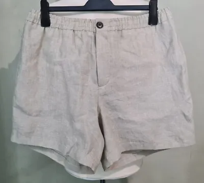 Duchamp Elasticated Waist Linen Bermuda Shorts DMP0270 Safari Size 36  Waist  • £39