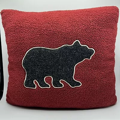 2 Woolrich Home Sherpa Bear Plaid 15 Inch Square Throw Pillow Cabin Lodge Theme • $45.99