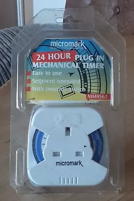 Micromark 24 Hour Plug In Mechanical Timer With Override Switch New And Unopened • £7