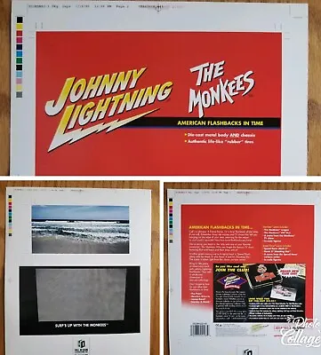 3-Lot Johnny Lightning RARE MINT VTG ©2001 Monkees Beach Diorama Print Proofs • $23.88