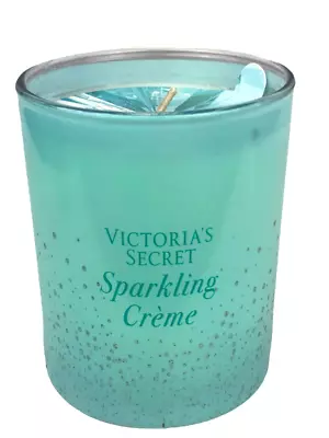 VICTORIAS SECRET SPARKLING CREME SCENTED SINGLE WICK CANDLE 9 Oz New Free Ship • $23.75