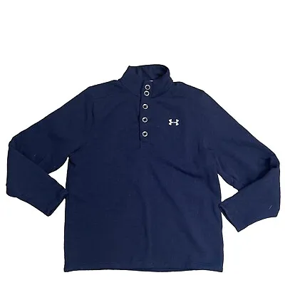 Under Armour Jacket XL Blue Men Loose Coldgear Storm Long Sleeve Lint Pre Owned • $18.99