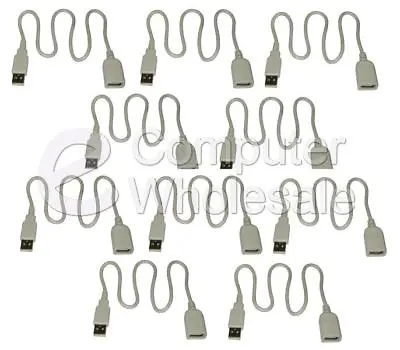 $25 • Buy Bulk Lot 20x Short USB Extension Cable 0.5m 50cm Male/Female Ext Dongle Cords