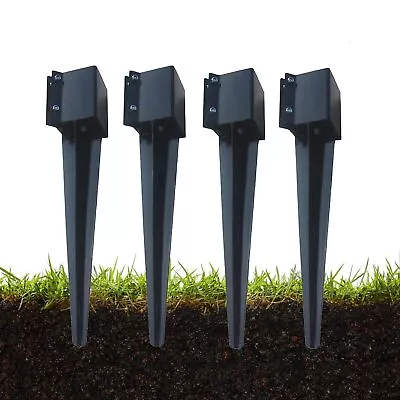 Fence Post Anchor Ground Spike Metal Fence Stakes 4-Pack - 24 X 4 X 4in • $44.99