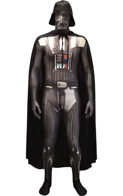 £44.99 • Buy Mens Darth Vader Morphsuit Satr Wars Halloween Villain Fancy Dress Costume