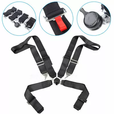 3'' 4 Point Black Camlock Quick Release Racing Seat Belt Harness For Racing Car • $40.85