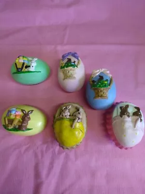 $12 • Buy Easter Eggs (6) Ceramic In Different Colors With Different Designs 