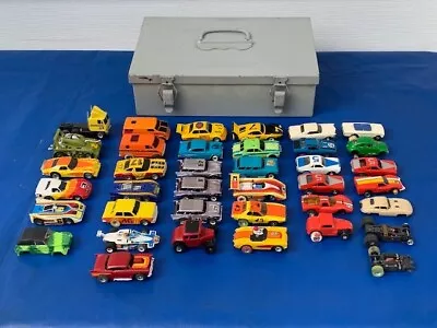 Lot Of 34 Vintage 1960s-70s-1980s Aurora AFX Slot Cars & Case 30 PICTURES LOOK • $585