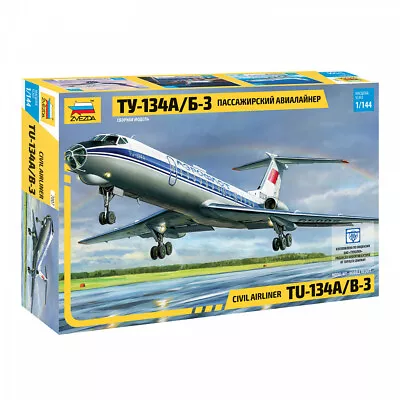 Zvezda 7007 TU-134A/B-3 Civil Airliner Model Kit 1:144 • $30.68