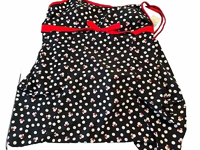 Disney Women's Swimsuit SwimDress Minnie Mouse Polka-Dot Print Red Black XXL • $20