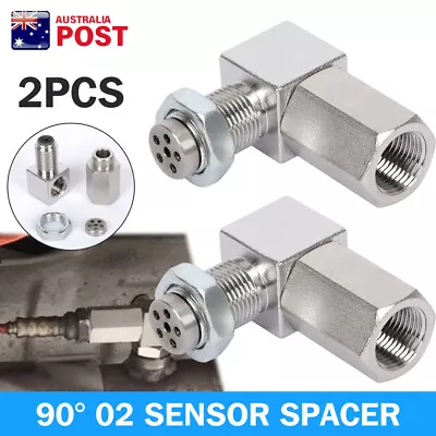 2PCS Oxygen O2 90° Sensor Spacer Extender Adapter Bung Extension Catalytic • $29.29