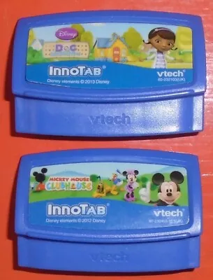 V-Tech Innotab Doc Mcstuffins & Mickey Mouse Clubhouse Game Cartridges  4-6 Y • £9.97