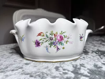 Minton Bone China Marlow Fluted Edge Oval Planter / Jardiniere • £15