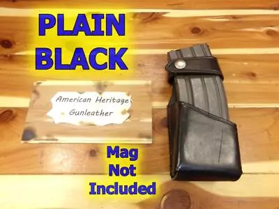 C311 Hume Plain Black Leather Belt Rifle Single Magazine For .223 5.56mm Caliber • $8.88