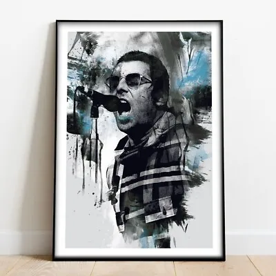 Liam Gallagher Print | Oasis Band Art | Indie Music Poster | Canvas | Mouse Mat • £11.99