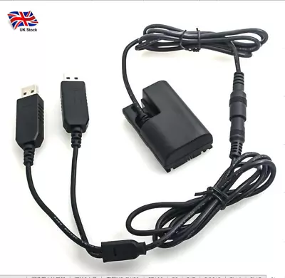£19.99 • Buy LP-E6 Dummy Battery DC Coupler DR-E6 Dual USB Cable For Canon 5D 5D II 6D 70D 