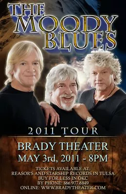 MOODY BLUES  2011 TOUR  TULSA CONCERT POSTER - Classic Rock Music Progressive • $18.18
