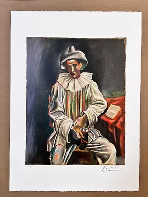 Pablo Picasso  Pierrot  (1918) Pl.Signed Hand-Number Ltd Ed Print • $99