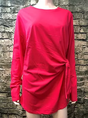 £8.99 • Buy V By Very Fushia Tie Front Long Sleeve Top. Size - 20 & 22