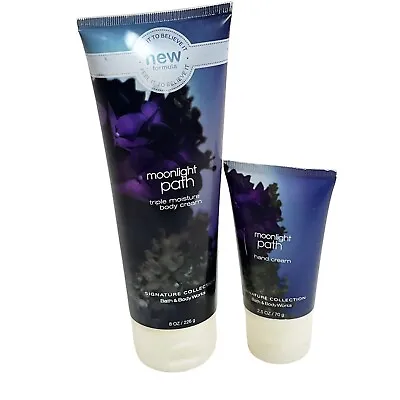 2 Pc Bath & Body Works Moonlight Path Triple Moisture Body Cream Full & Travel • $21.98