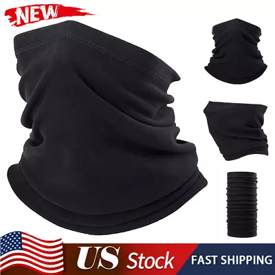 Men Women Fleece Neck Warmer Gaiter Scarf Winter Windproof Ski Half Face Mask US • $4.99