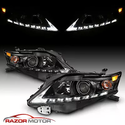 For 2010-2012 Lexus RX350 SUV LED Bar Projector Black Headlights HeadLamps Pair • $264.99