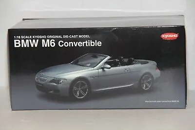 1/18 Kyosho Bmw M6 Convertible Silver  08704s  New • $145.40