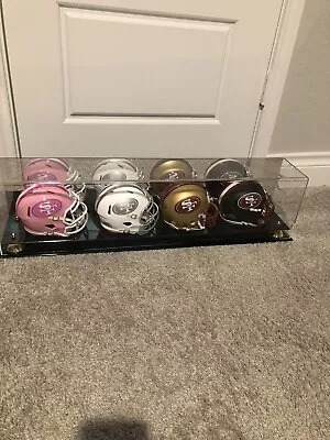 Saf-T-Gard Quad NFL  Acrylic Display Case With Four 49er Mini Helmets Incl. Used • $75