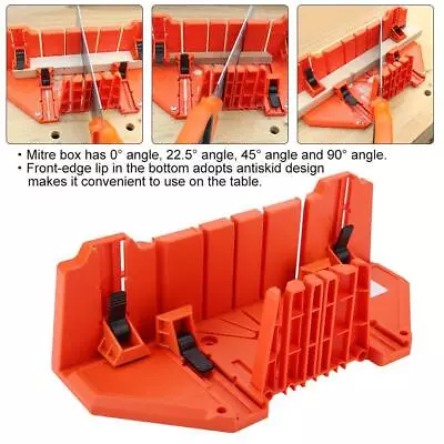 Clamping Mitre Box Angle Saw Guide Sawing Skirting Coving Wood 22.5° 45° & 90° • £15.95