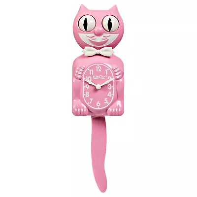 Pink Satin Full Sized Kit Kat Cat Klock Clock Eyes Move FREE US SHIPPING • $74.99