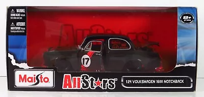 Maisto All Stars Volkswagen 1600 Notchback T3 VW Black 1:24 • $72.85