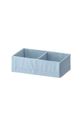 IKEA STUK Box With Compartments Blue-Gray 7 3/4x13 1/2x4 Inches • £7.61