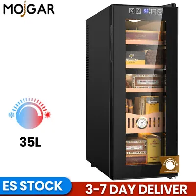 35L Electric Humidor Cigar Cooler 250 Capacity Spanish Cedar Storage Shelf • $165.99