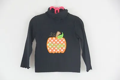 Girls Halloween Shirt Mulberri Bush Black Orange Pumpkin  Morgan  Monogrammed 3T • $16