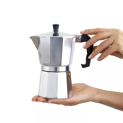 Aluminium Stove-Top Coffee Maker Manually Moka Pot 3 6 9 Cups Cafetera Cubana • $16.95