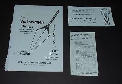 Vintage 1960's VW Volkswagen Beetle Bug Owners Guide User Manual Booklet • $29.99