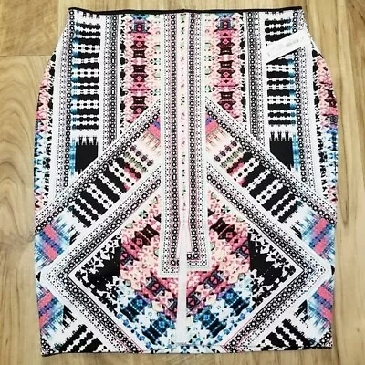 NWT Bisou Bisou Pencil Skirt Size 1X Womens Kaleidoscope Print Bodycon Midi NEW • $24.88