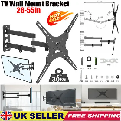 Tv Wall Bracket Mount Slim For 26 30 32 40 42 50 55 Inch Flat 3d Lcd Led Plasma • £12.81