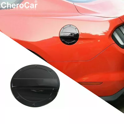 Black Fuel Filler Door Gas Tank Cap Cover For 2015-2020 Ford Mustang Accessories • $21.49