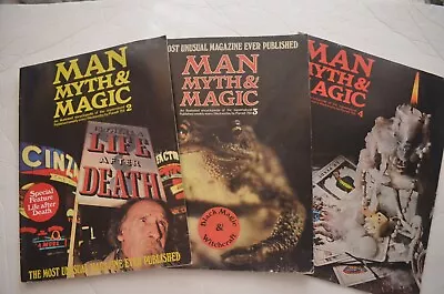 Lot Of (3) Vintage Man Myth & Magic Magazines #2 #3 #4 (1970) Supernatural • $19.95