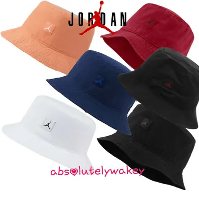Nike Jordan Jumpman Washed Bucket Woven 360 DEGREES OF STYLE Hat Vintage Look • $130.82
